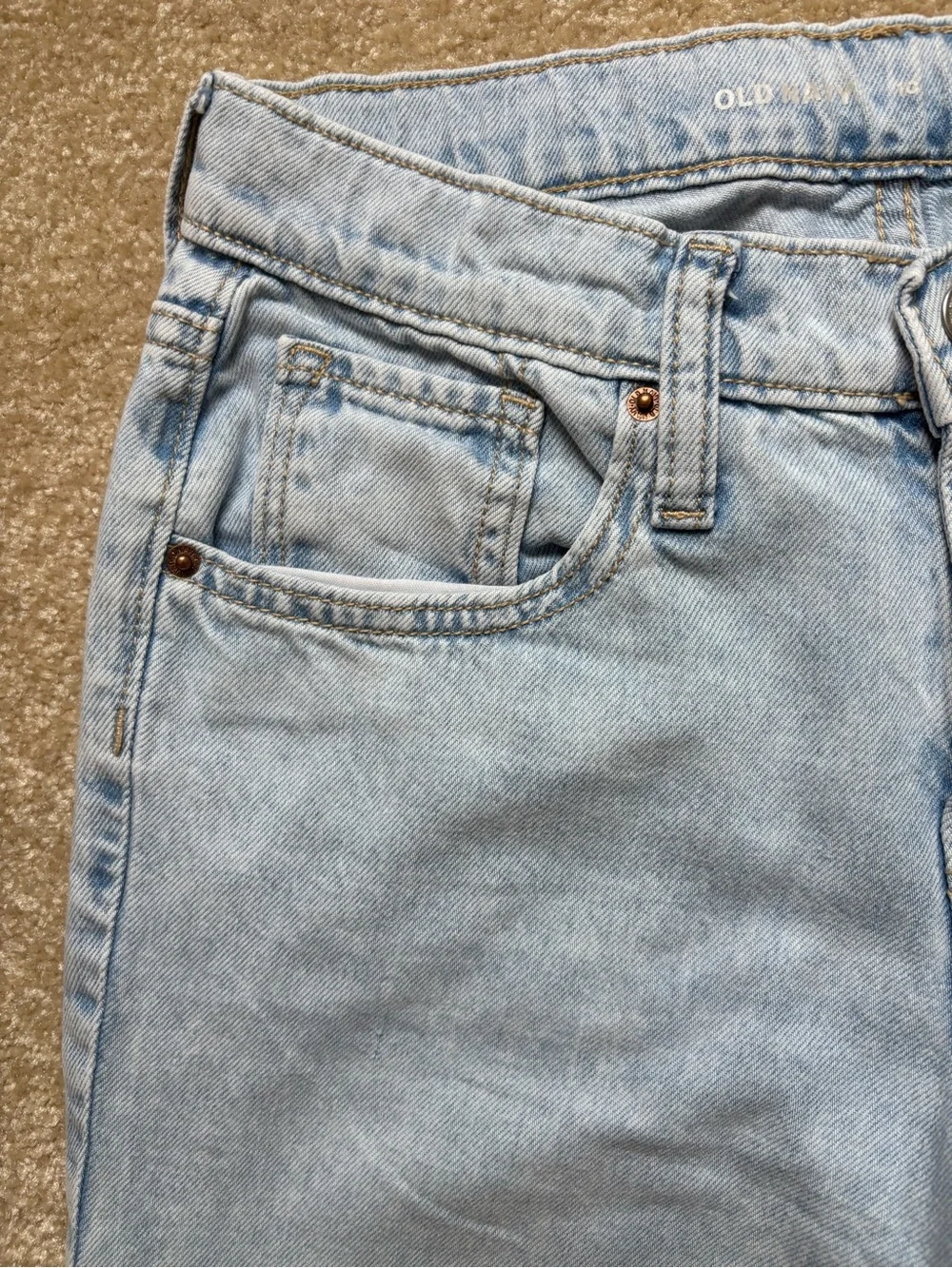 NWOT OLD NAVY Girls’ Light Wash Baggy Flare Jeans